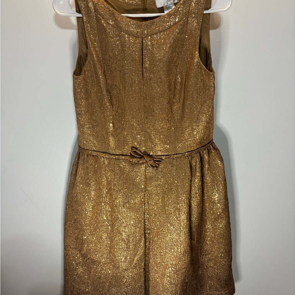 Gold Sleeveless Party Dress